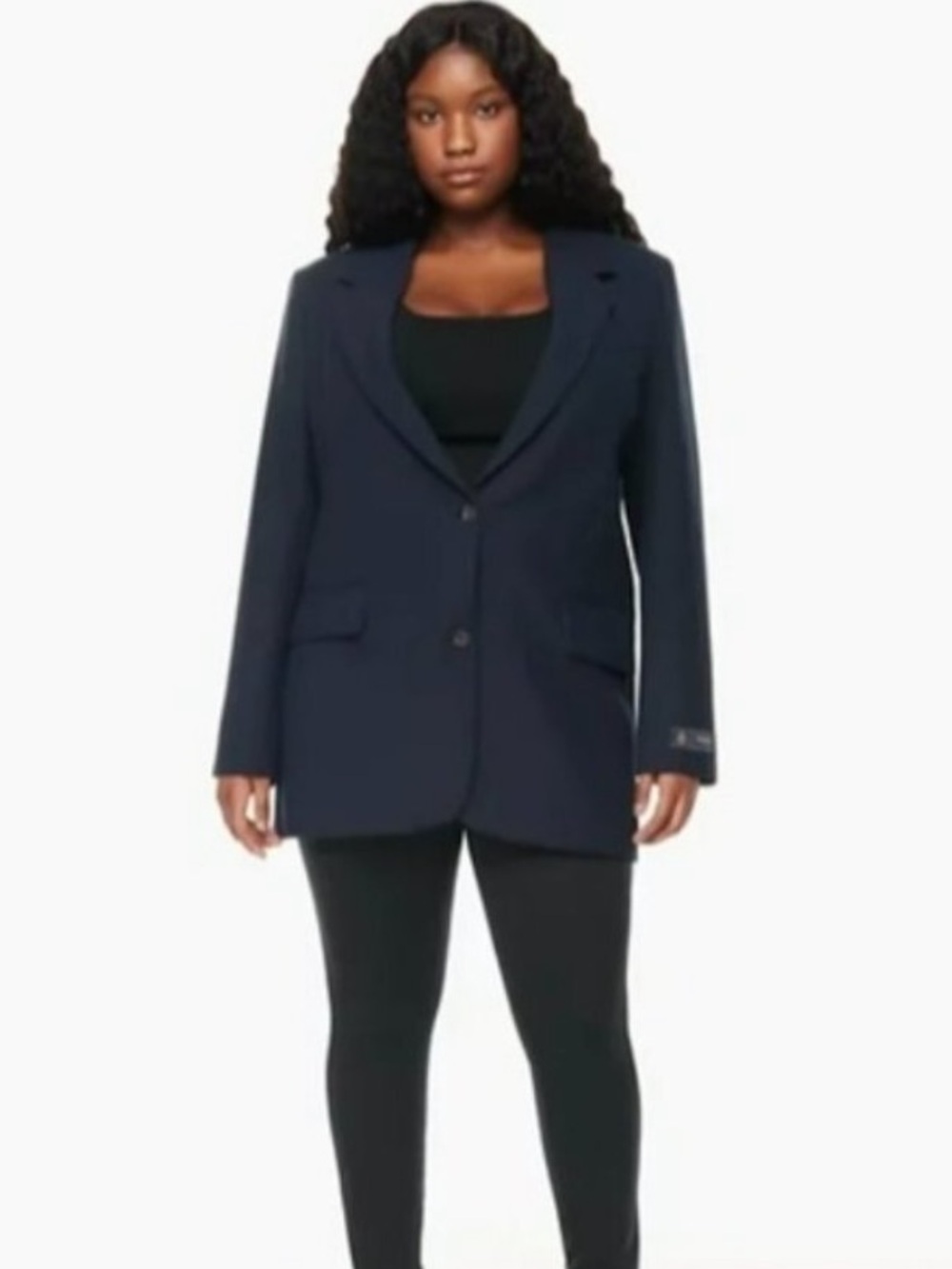 Aritzia Babaton New Agency Oversized Blazer Jacket NWT in Navy Blue Sz S